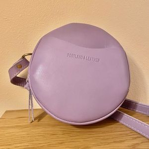 Portland Leather Small Circle Bag in Lavender, C-Grade
